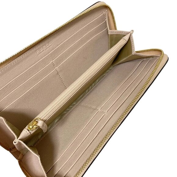 Auth FURLA - Light Pink Leather Long Wallet - Picture 3 of 6